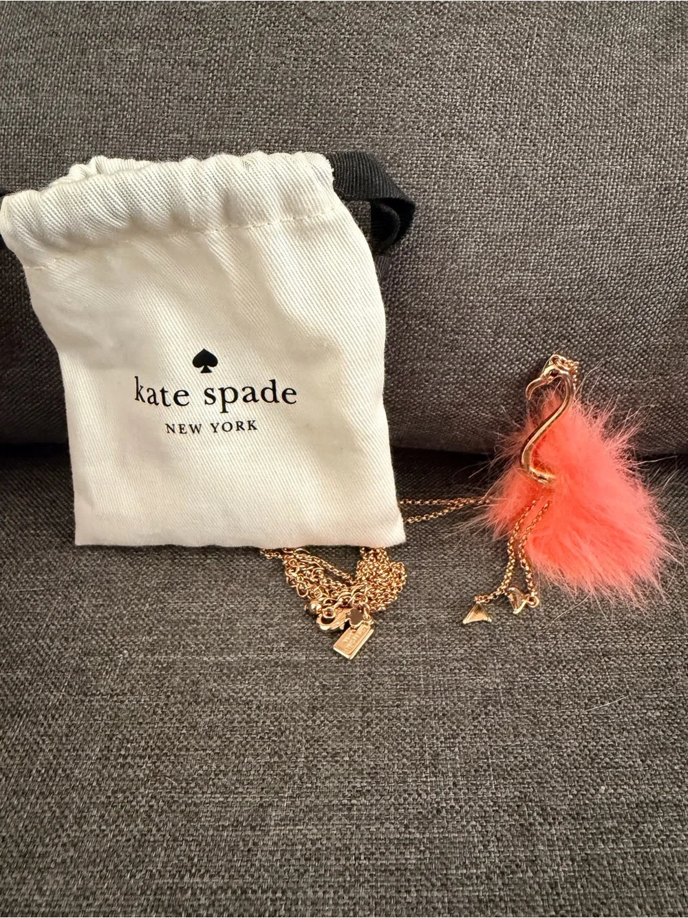 kate spade New York By The Pool Flamingo pendant necklace